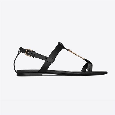 sandali ysl cassandra|saint laurent tribute sandals flat.